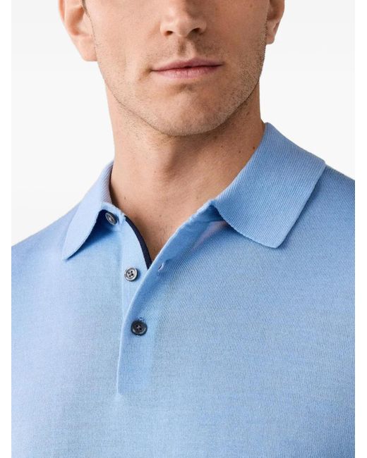 Hackett Blue Polo À Manches Courtes for men
