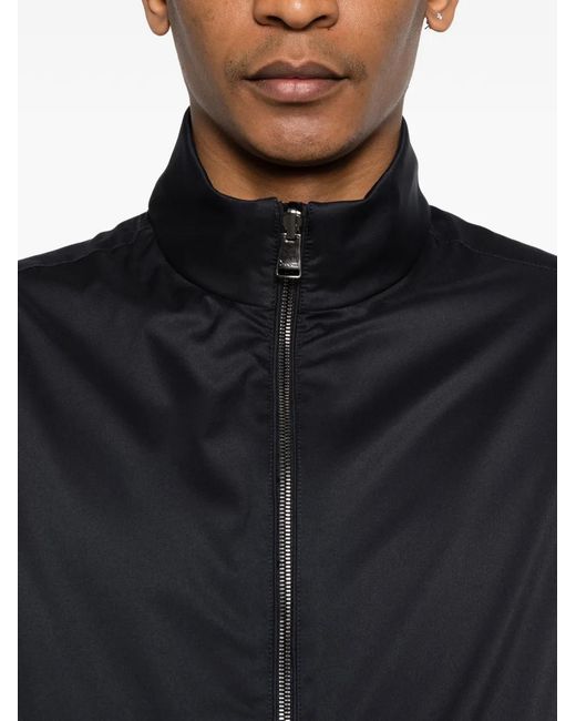 Canali Black Zip Sleeveless Gilet for men