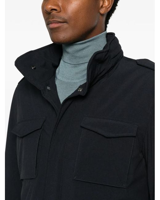 Herno Black Multi-Pocket Coats for men