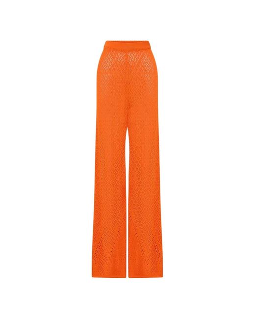 Camilla Orange Wide Flare Trousers