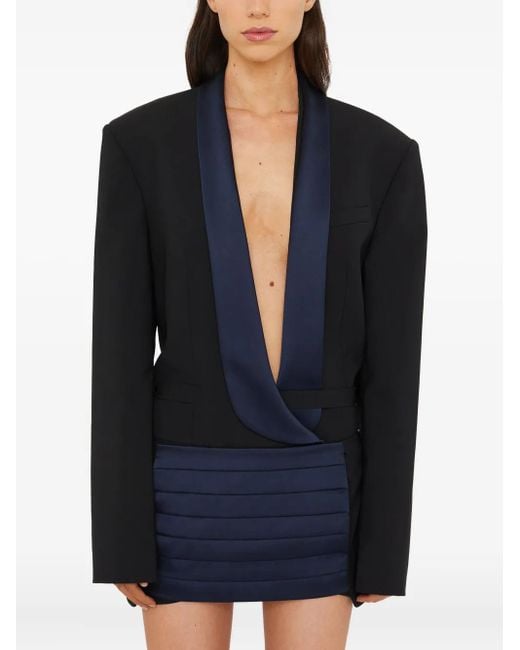 Christopher Esber Smoking Blazer Met Contrasterend Wol in het Blue