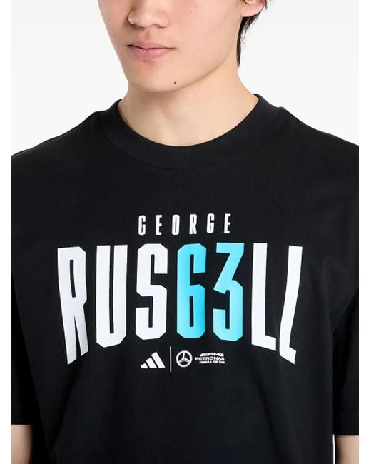 Adidas Black X Mercedes-Amg Petronas Formula One Team George Russell T-Shirt for men