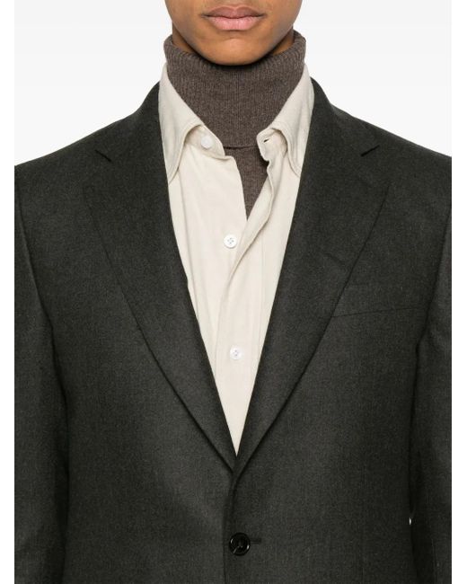 Fursac Black Virgin-Wool Blazer for men