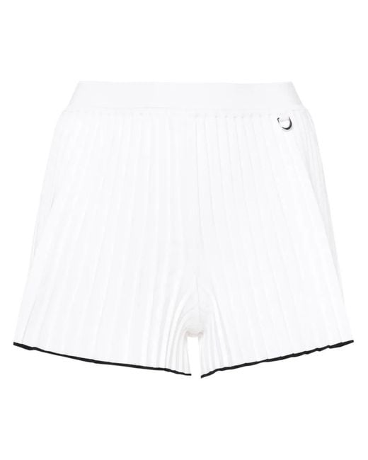 Jacquemus White Plisse-knit Shorts