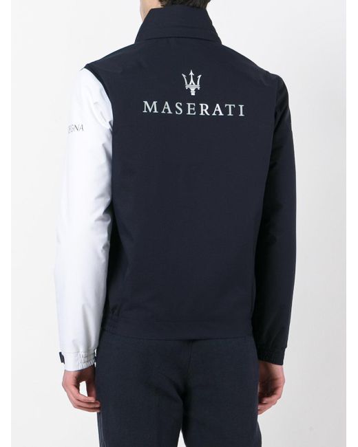 ZEGNA Contrast Sleeve Maserati Jacket in Black for Men | Lyst