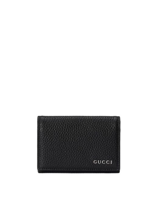Gucci Leren Portemonnee Met Logo in het Black voor heren