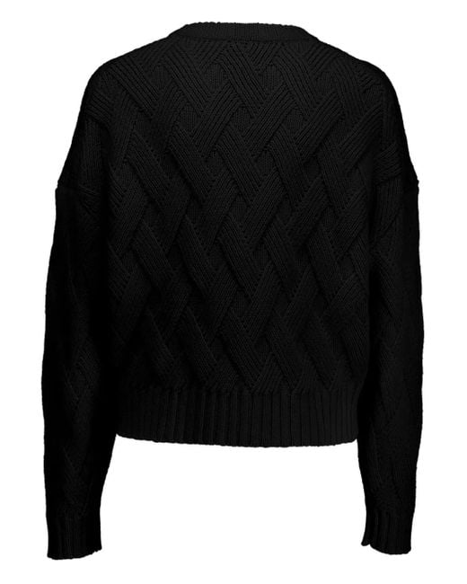 Allude Black Cable-Knit Knit