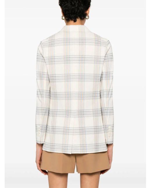 Circolo 1901 White Checked Blazer