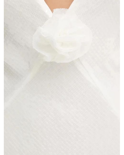 Bardot スパンコール Vネックマキシドレス White