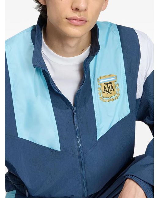Adidas Blue Argentina Eqt Panelled Jacket for men