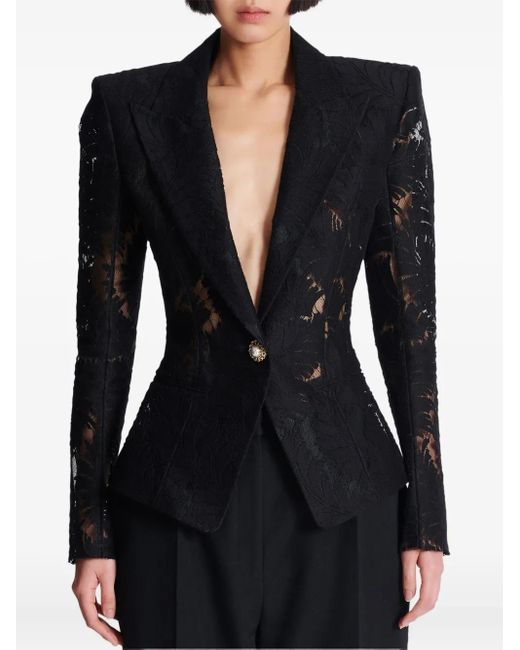 Balmain レース ジャケット Black