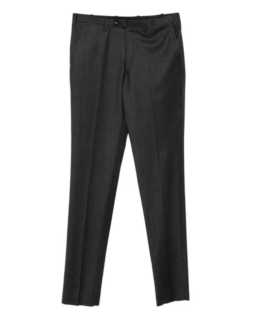 Kiton Gray Button-Fastening Trousers for men