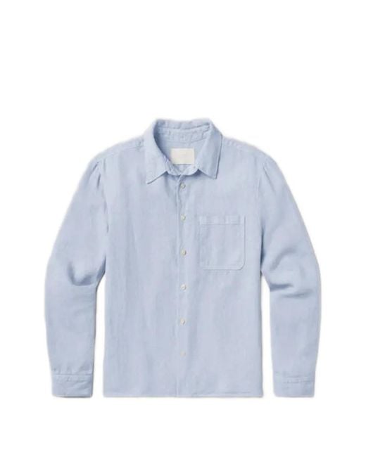 Citizens of Humanity Blue Single Pocket Work Long-Sleeve Shirt for men
