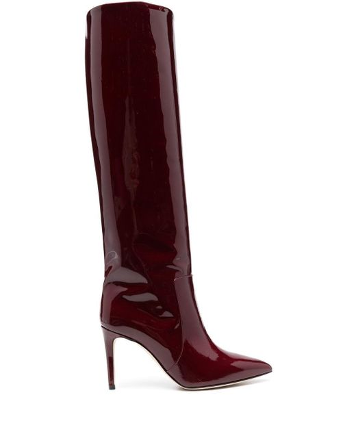 Paris Texas Red 85mm Patent Leather Boots