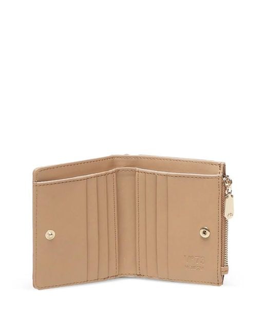V73 Natural Lettering Zip Wallet