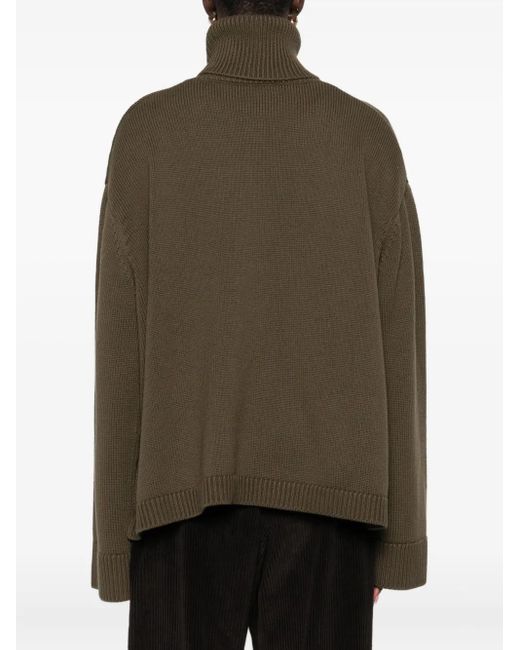 Frankie Shop Green Pullover Mit Rollkragen