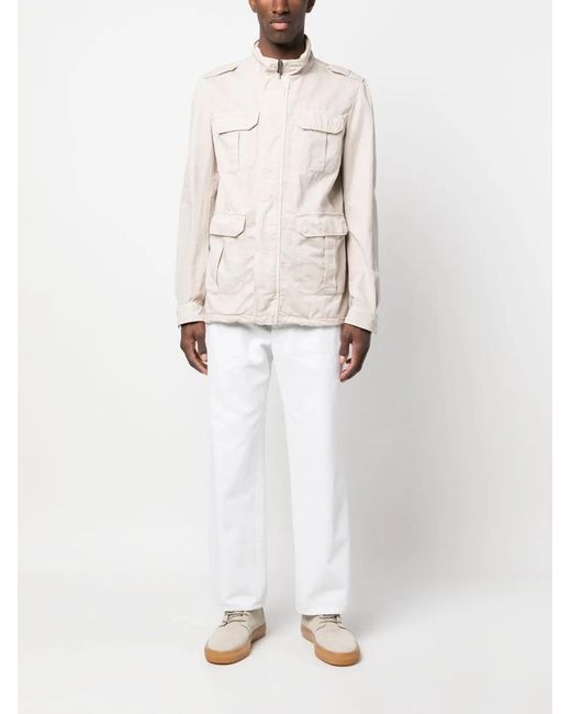 Herno Natural Zip-Up Utility Jacket for men