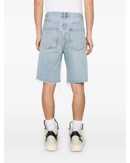 Agolde Blue Anson Shorts for men