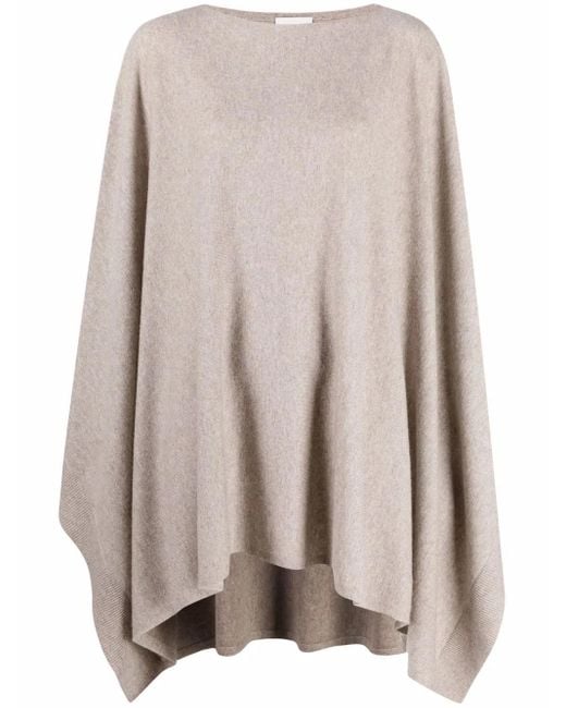 Pull-Poncho En Cachemire Mélangé Allude en coloris Natural