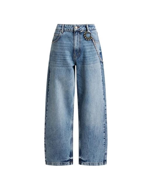 Essentiel Antwerp Blue Kosimo Chain-Detail Jeans