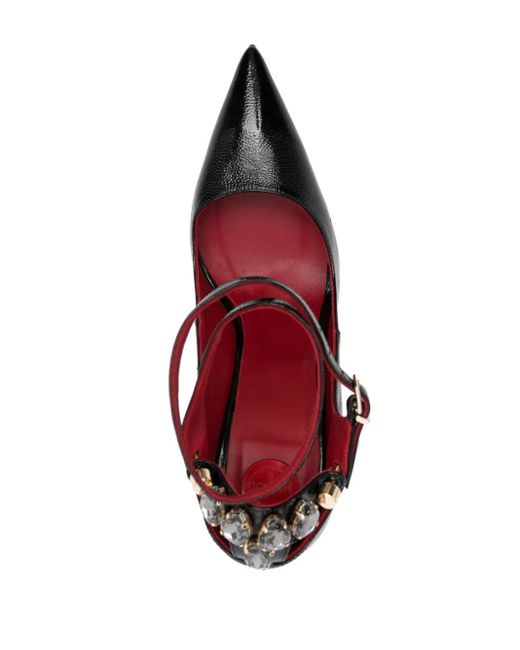 HARDOT Black 125Mm Gem-Embellished Pumps