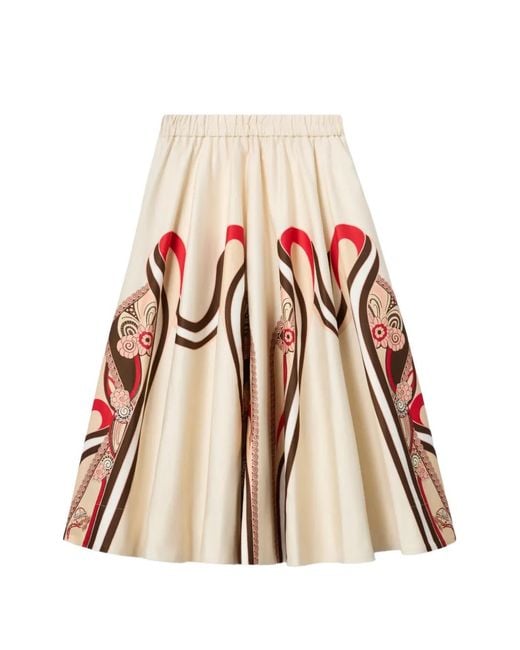 LaDoubleJ White Ballerina Elasticated Printed Skirt