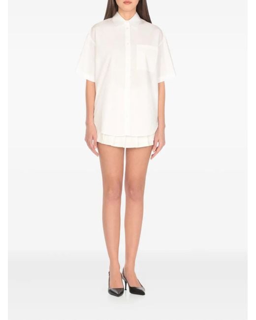 MSGM White Patch-Pocket Shirt