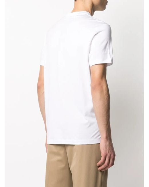 Paul & Shark White Logo-Print Crew-Neck T-Shirt for men