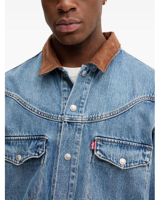 Levi's Western Shorthorn Trucker Jeansjacke in Blue für Herren