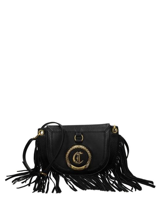 Sac Porté Épaule À Franges Just Cavalli en coloris Black