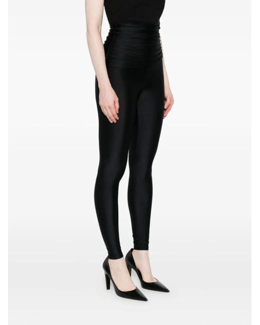 ANDAMANE Black Vicki Draped-Waist Leggings