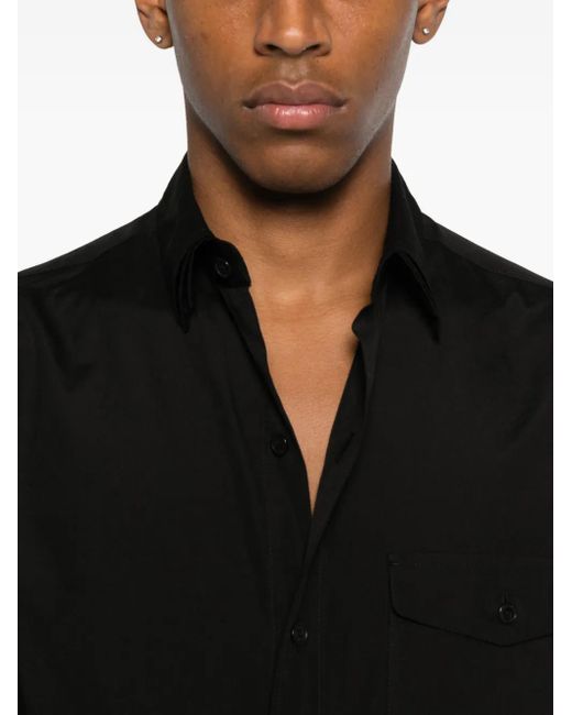 Yohji Yamamoto Black Button-Fastening Shirt for men