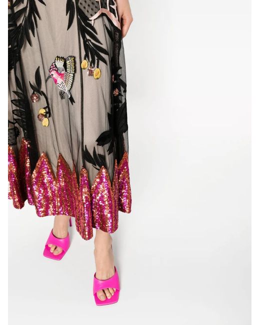 Robe Longue Opera En Maille Ajourée Temperley London en coloris Black