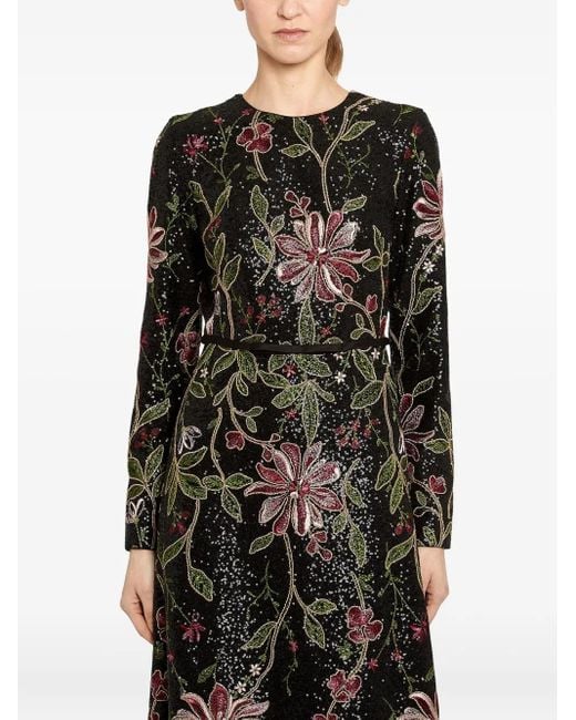 Abito Lungo Con Paillettes di Giambattista Valli in Black