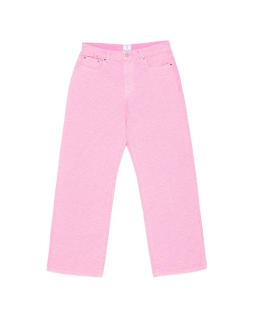 Casablanca Pink Monogram Straight Jeans