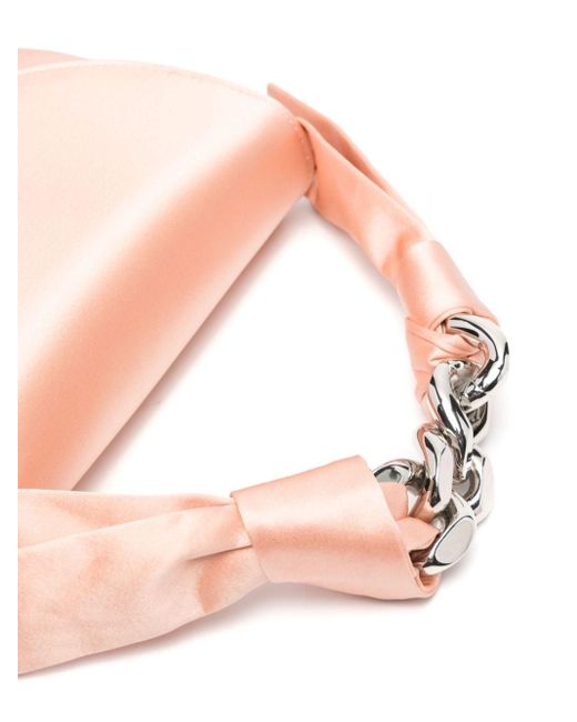 Casadei Pink Chain-handle Satin Tote Bag