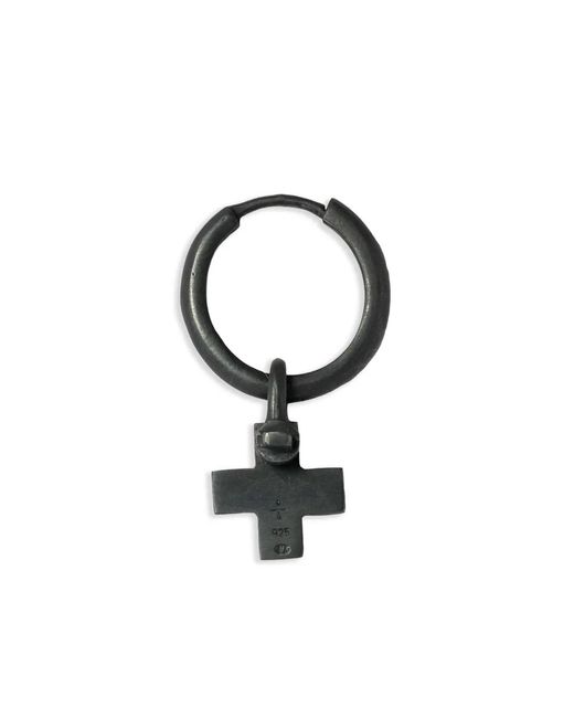 Parts Of 4 White Cross-Charm Earring