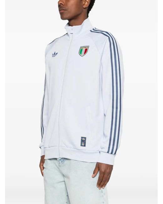 Adidas Blue X Italia Zipped Sweatshirt for men