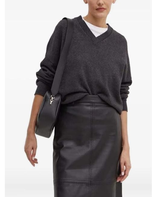 Liviana Conti Black Pullover Mit V-Ausschnitt