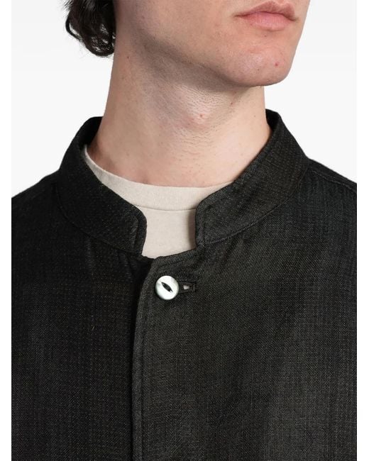 Needles Black Mandarin-Collarshirt Jacket for men