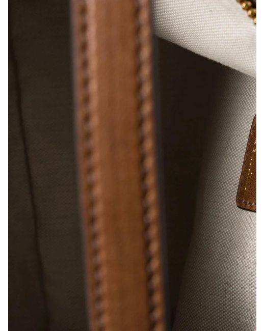 Miu Miu Brown Logo-Embossed Shoulder Bag