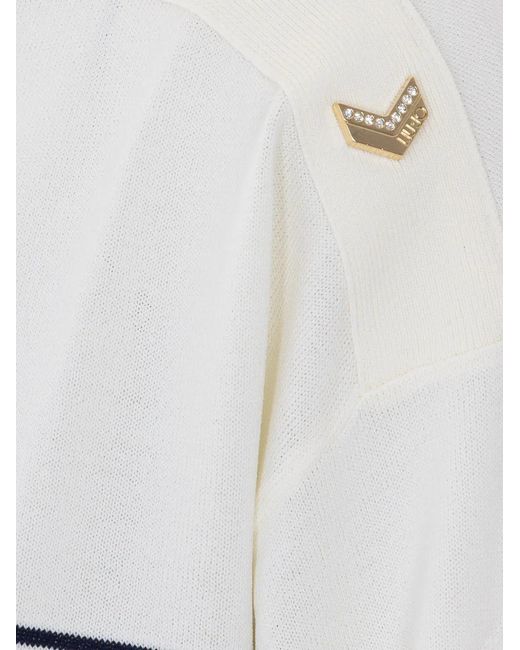Liu Jo White Striped Sweater