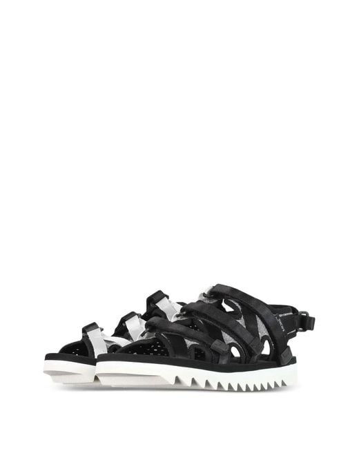 Suicoke Black Straps Zip Sandals