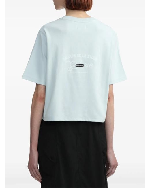 Musium Div. レースアップ Tシャツ Blue