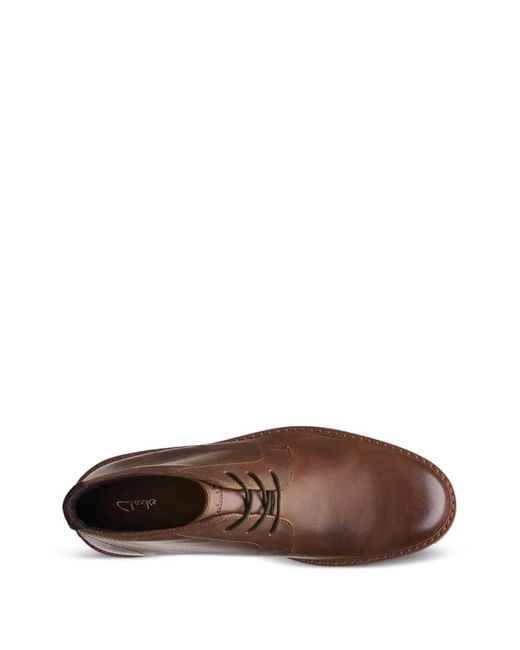Clarks Brown Desert Leather Boots for men