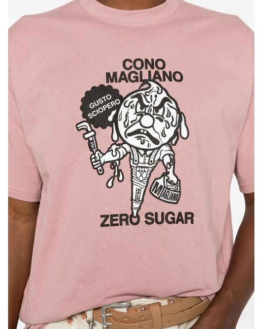 Magliano Pink Graphic Print T-Shirt for men