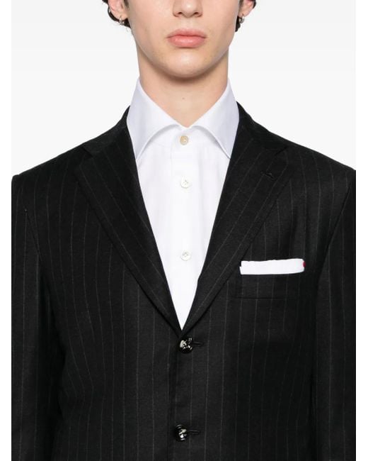Kiton Black Single-Breasted Suit for men