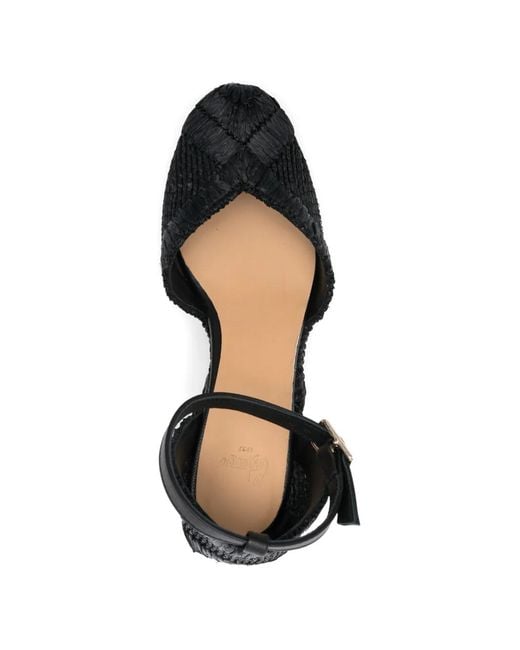 Castaner Black Charmie Ankle-Strap Platform Espadrilles