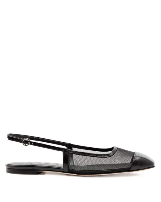 Aeyde Black Geraldine Slingback Flat Pumps