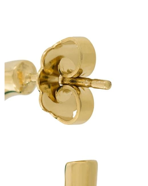 Aurelie Bidermann Blue Panelled Half Hoop Earrings